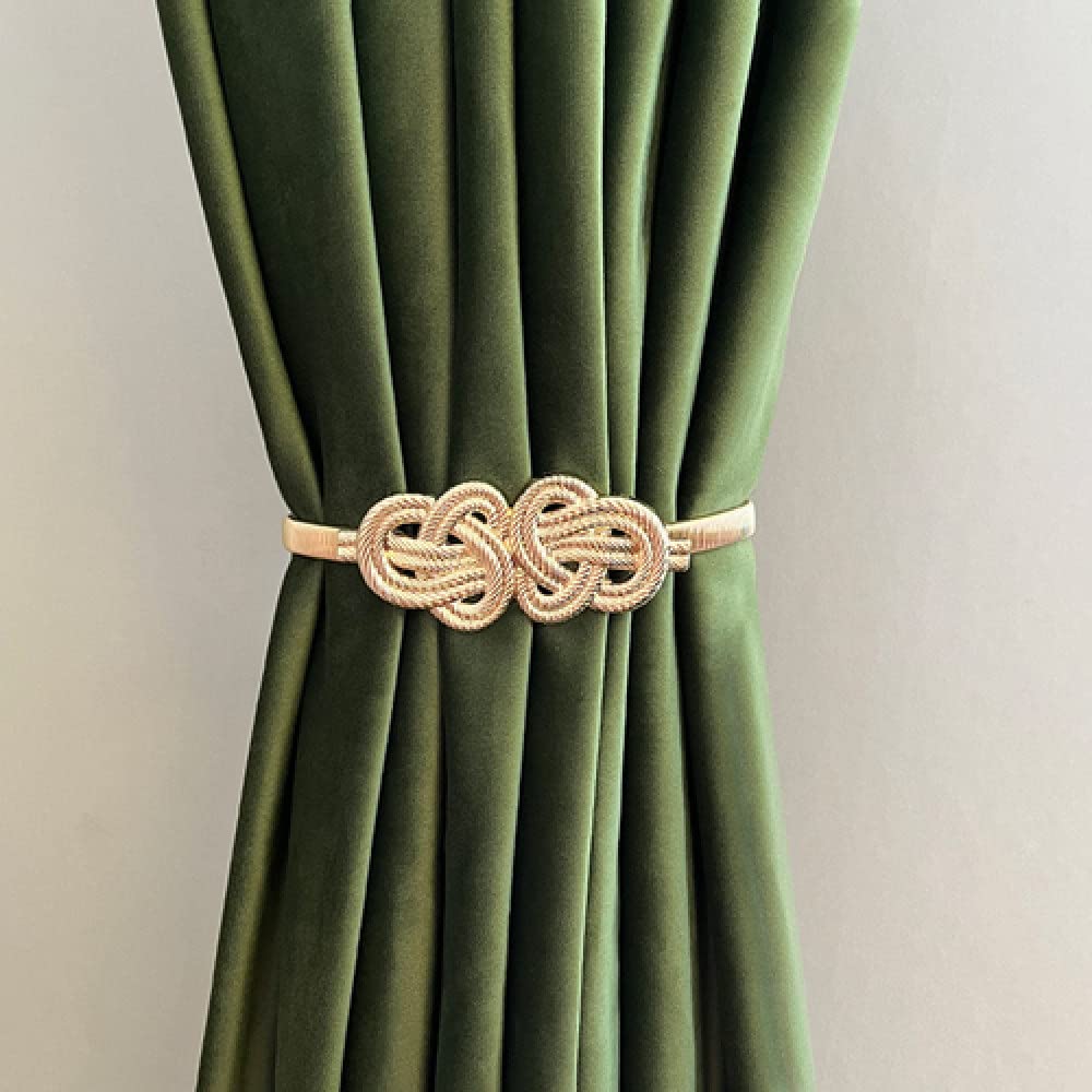 Correas de cuerda de cortina Youther para decorar salones modernos con detalles metalicos oro