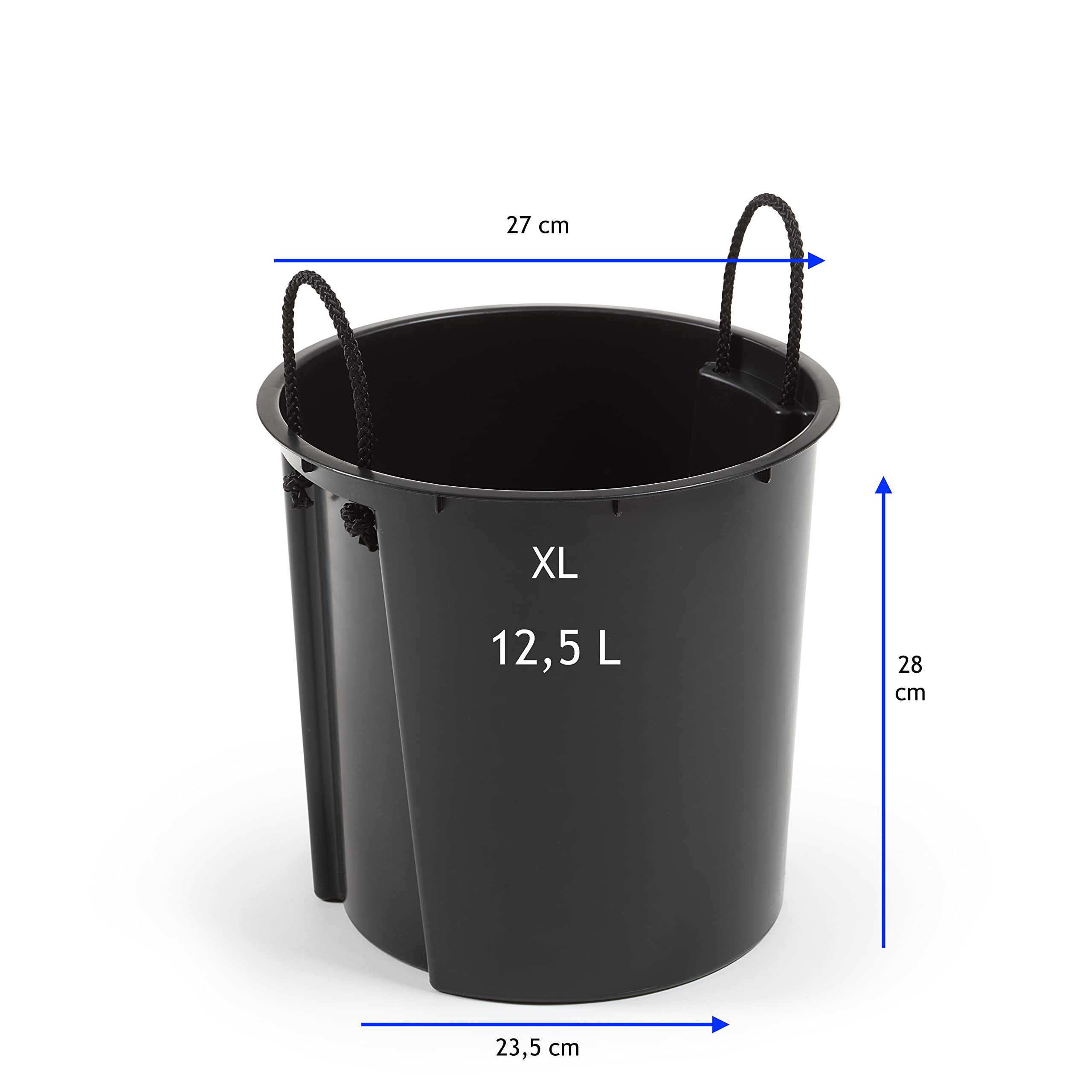 MELTOM Blumenkübel Rund Ø 29 x H 57 cm Weiß XL mit Bewässerungssystem
