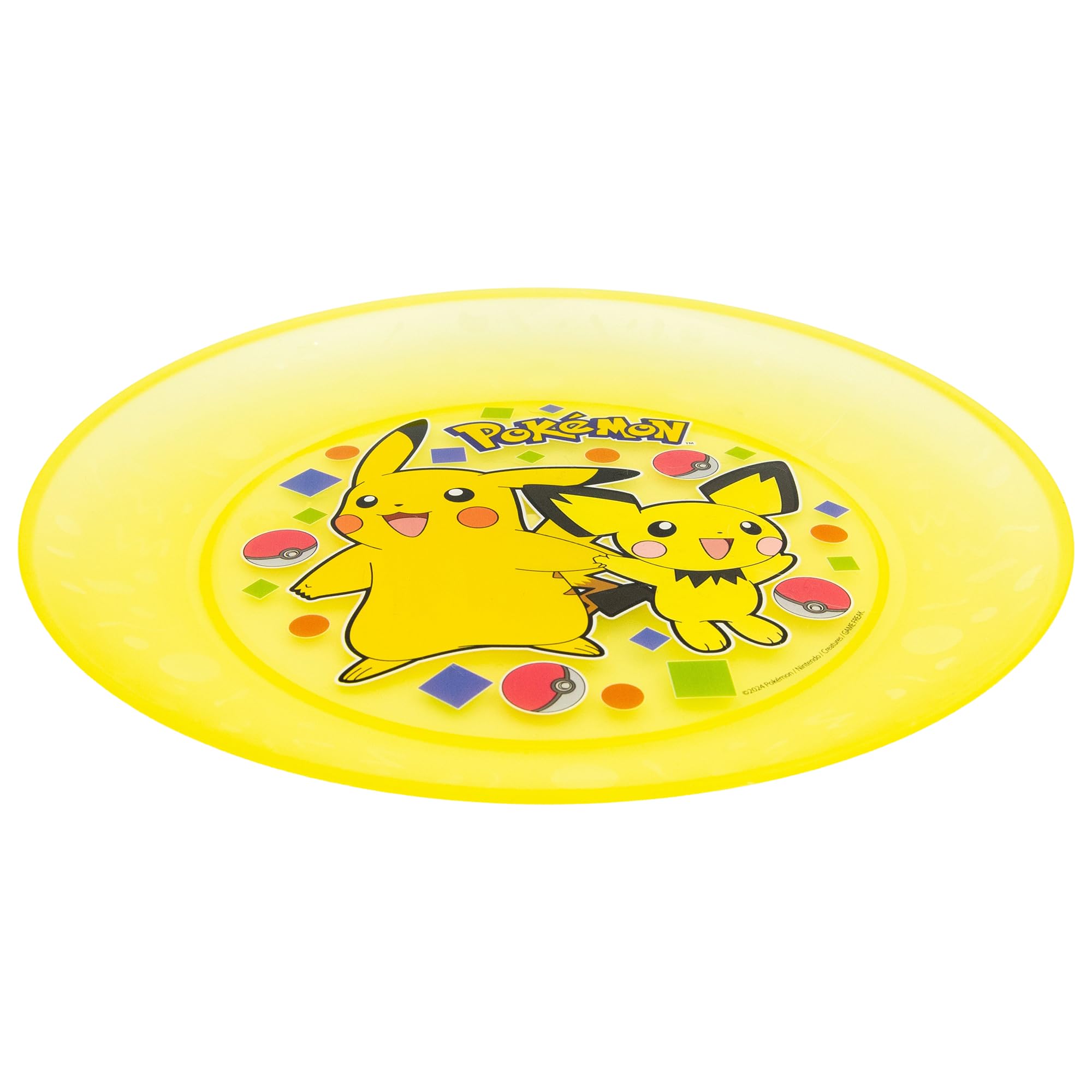Pokemon Pack Of 4 Reusable Plates - Yellow