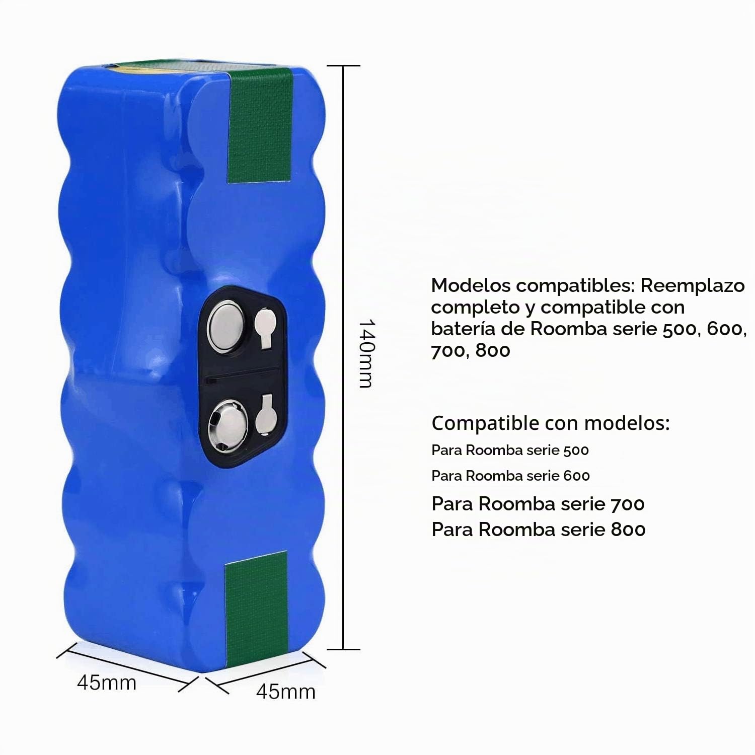 melasta 6400mAh Li-Ion Batería para iRobot Roomba 500 600 700 800 Series | Batería para Roomba 520 530 550 561 563 620 621 630 632 671 676 760 765 772 775 780 782 866 870 871 880 900