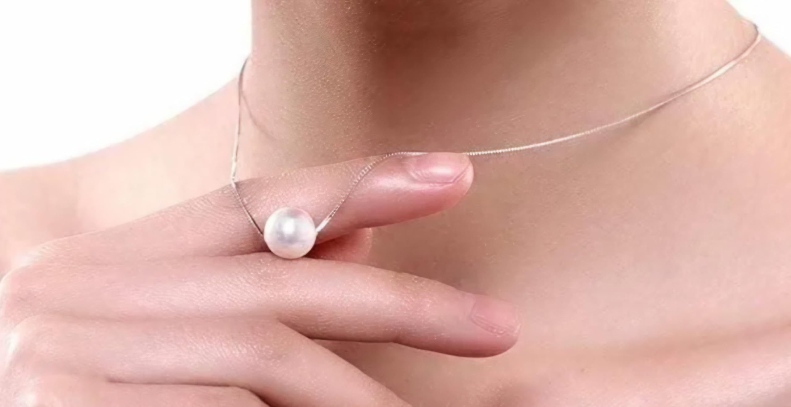 ALMASS Candela Bijoux-- Candela profumata + una collana placcata in argento 925 con una perla + una piccola scatola per gioielli, 8% di puro profumo, confezione regalo da donna