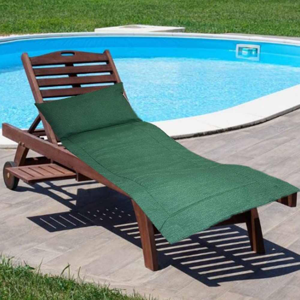 cosedacasa Borsa Cuscino poggiatesta Imbottito stuoia Ricambio per Lettino Sdraio Spiaggia Mare materassino Piscina cm 135x58-arancio