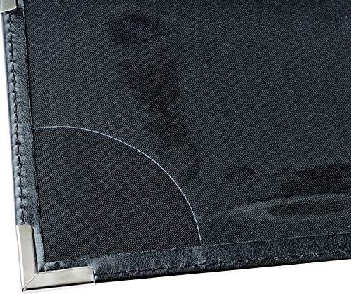 Esposti Disabled Blue Badge & Timer Holder - Blank & Discreet PU Leather Cover - Metal Corners - Hologram Safe (Black)