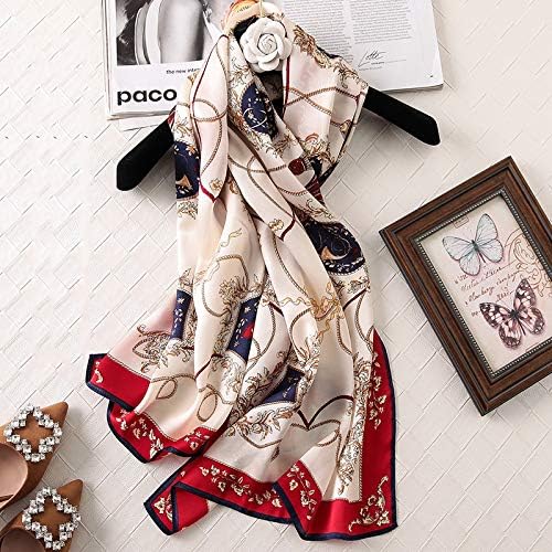 ANDANTINO 100% Mulberry Silk Long Scarf for Women Large Shawls for Headscarf and Neck- Oblong Hair Wraps with Gift Packed - Image 6