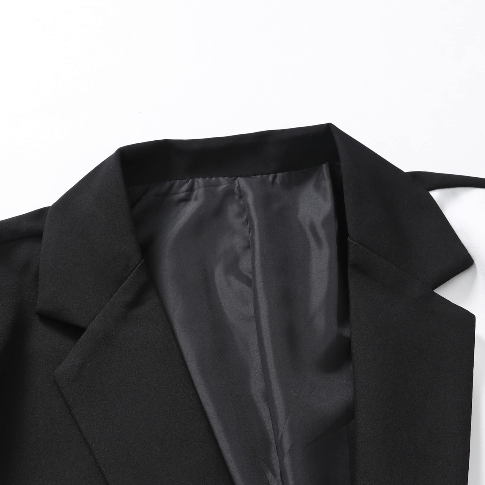 Abito da uomo con stampa risvolto di moda a petto singolo fibbia per abbigliamento e giacche da uomo Giacca riscaldante da uomo con batteria e cappuccio, Le Noir, XL