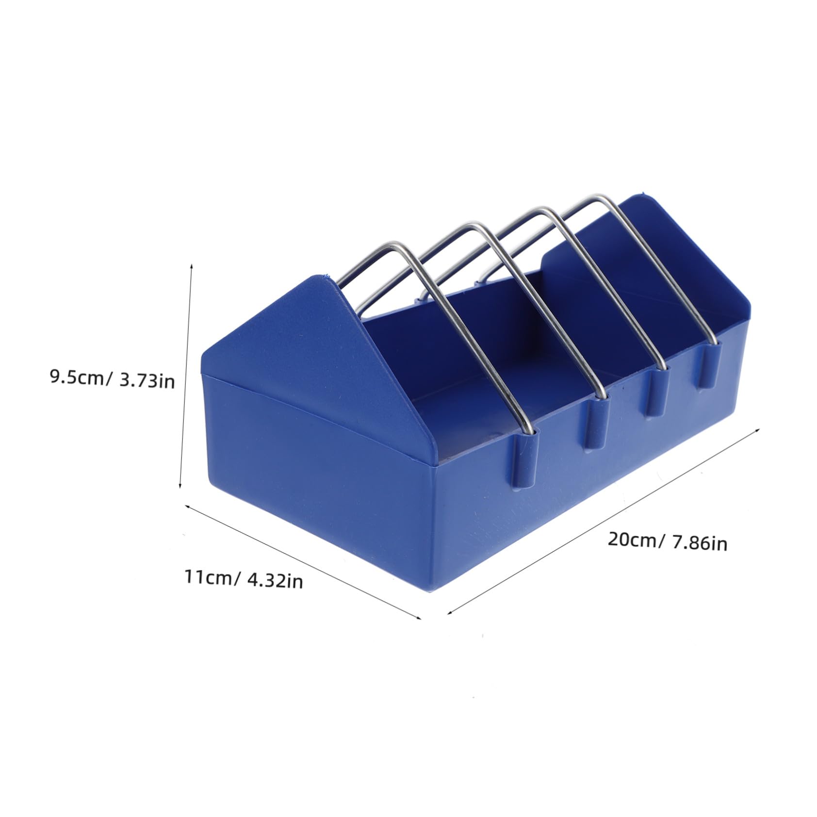 4 Bebederos Engrosados ​​para Codornices Pollitos Bebederos Comederos Reutilizables para Granjas Comederos De Plástico Azul para Aves De Corral