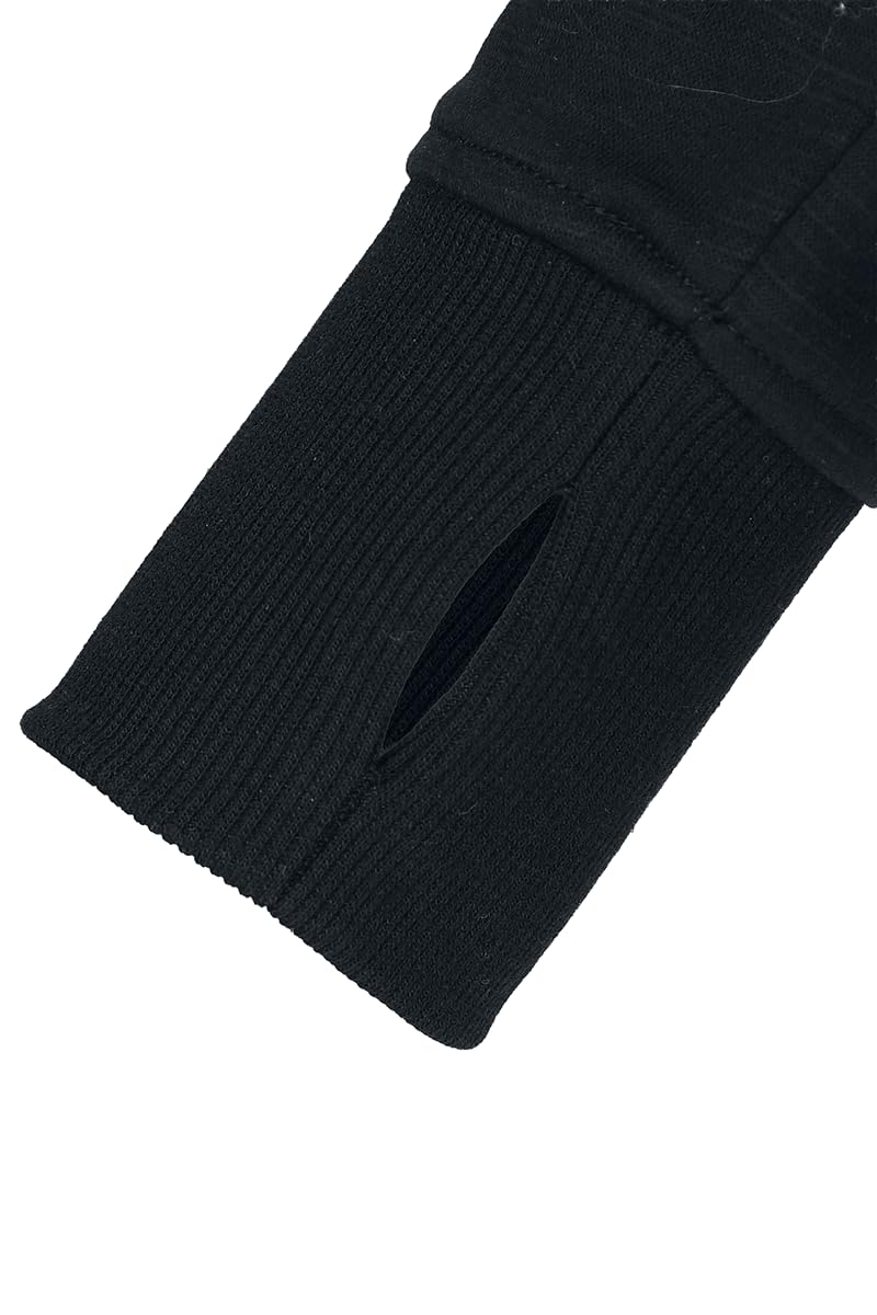 RED by EMP Damen Schwarze Kapuzenjacke mit Labelpatch