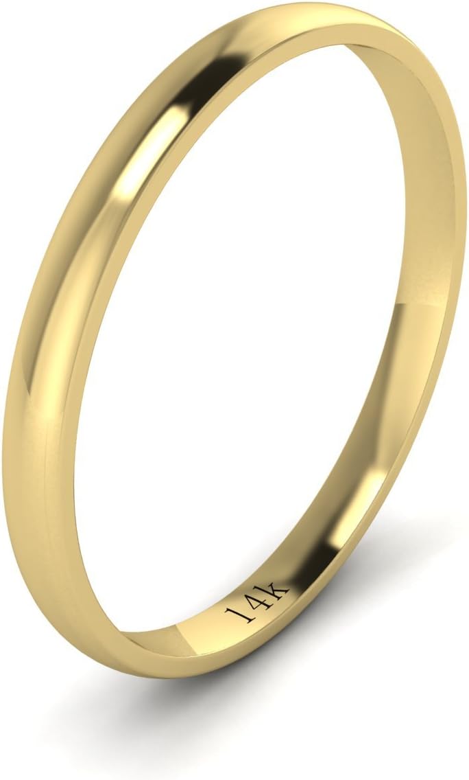 14k yellow gold wedding band for her Clearance