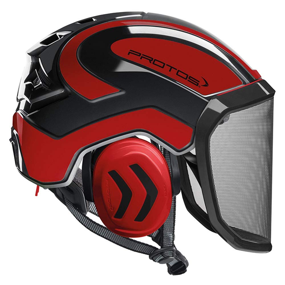 Integral Arborist Chainsaw Helmet Black & Red Personal