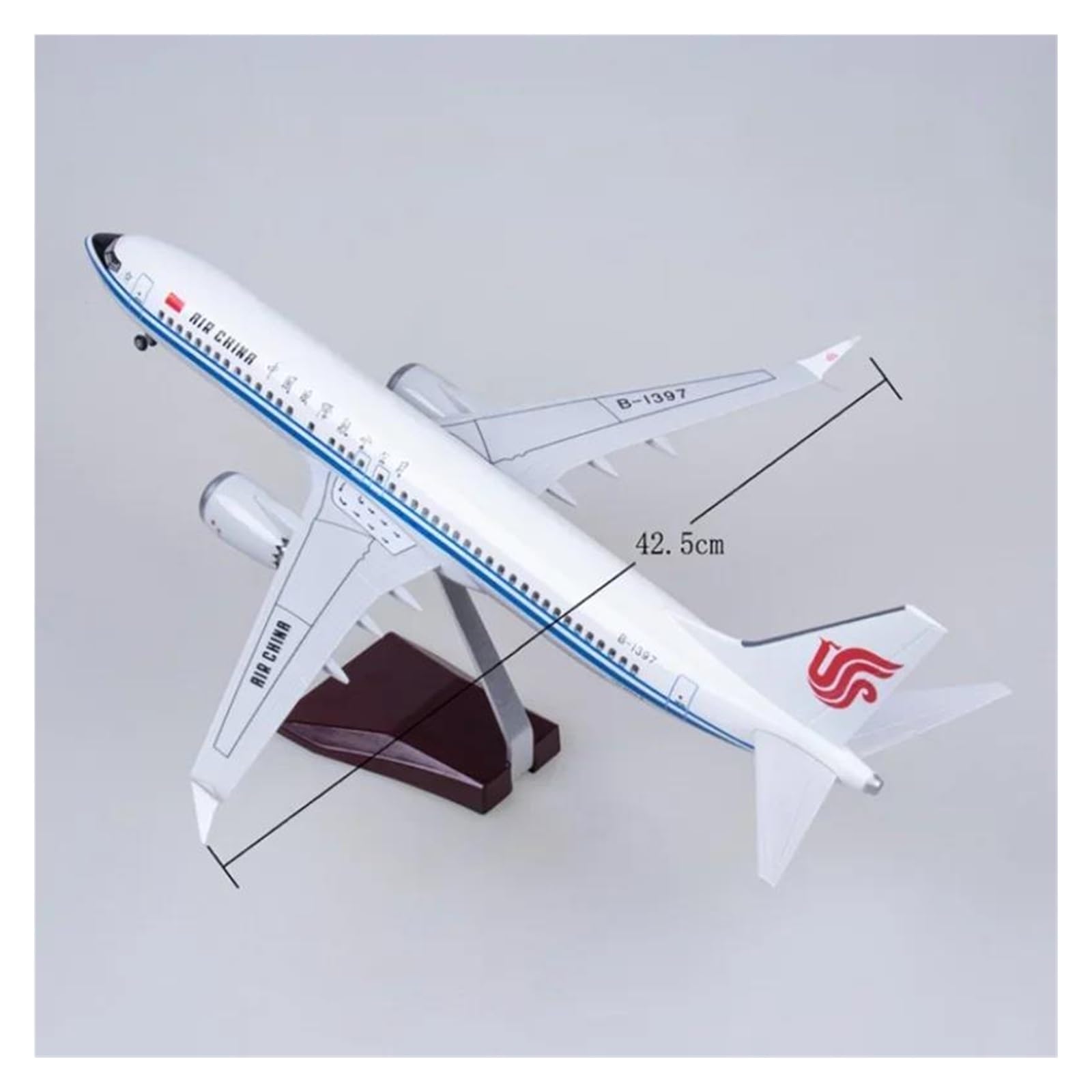 Odlewane zabawki samolotowe w skali 1/85 do samolotu 737MAX B737 samolot ze światłem i kołem odlewany żywiczny model samolotu wyświetlacz biurkowy modele samolotów do zbierania i wyświetlania (ze