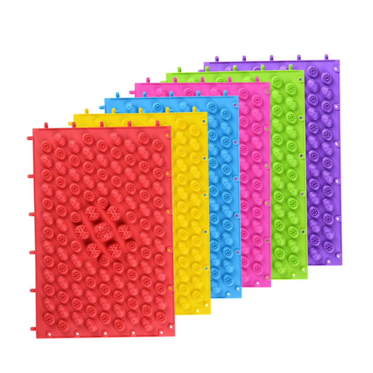 Beavorty 2pcs Foot Massage Mat Acupuncture Mat Foot Massage Plate Pebble Mat