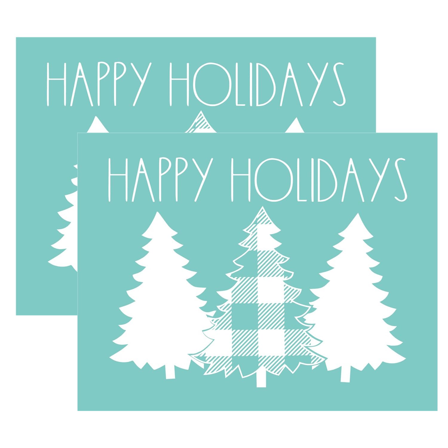 2Pcs Holiday Trees Silkscreen Stencil,Reusable Self-Adhesive Silk Screen Printing, Home Christmas Season Decorations for Decor/Printing Wood/Fabric/Wall/Cup/Plate/Glass/Paper