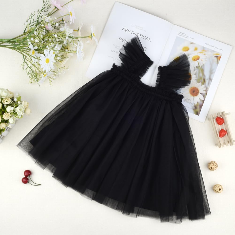 BGFKS Layered Tulle Ruffle Sleeveless Dress for Toddler Girls,Tutu Dress for Baby Girls Princess Dresses - Image 3