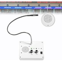 Window Speaker Intercom, 2 Way Anti-Interference Intercommunication Microphone Counter Intercoms for Business, Bank, Office, Hospital, Store, Station, School, Counter