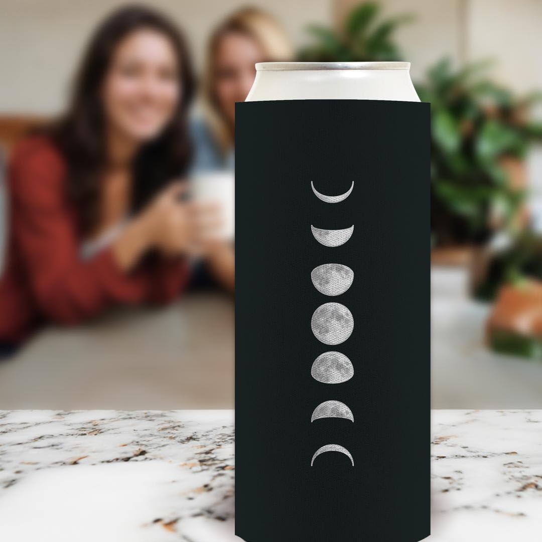 Halloween Witch Gift Witchy Moon Phases 12-Pack Ultra Slim Can Thermocoolers