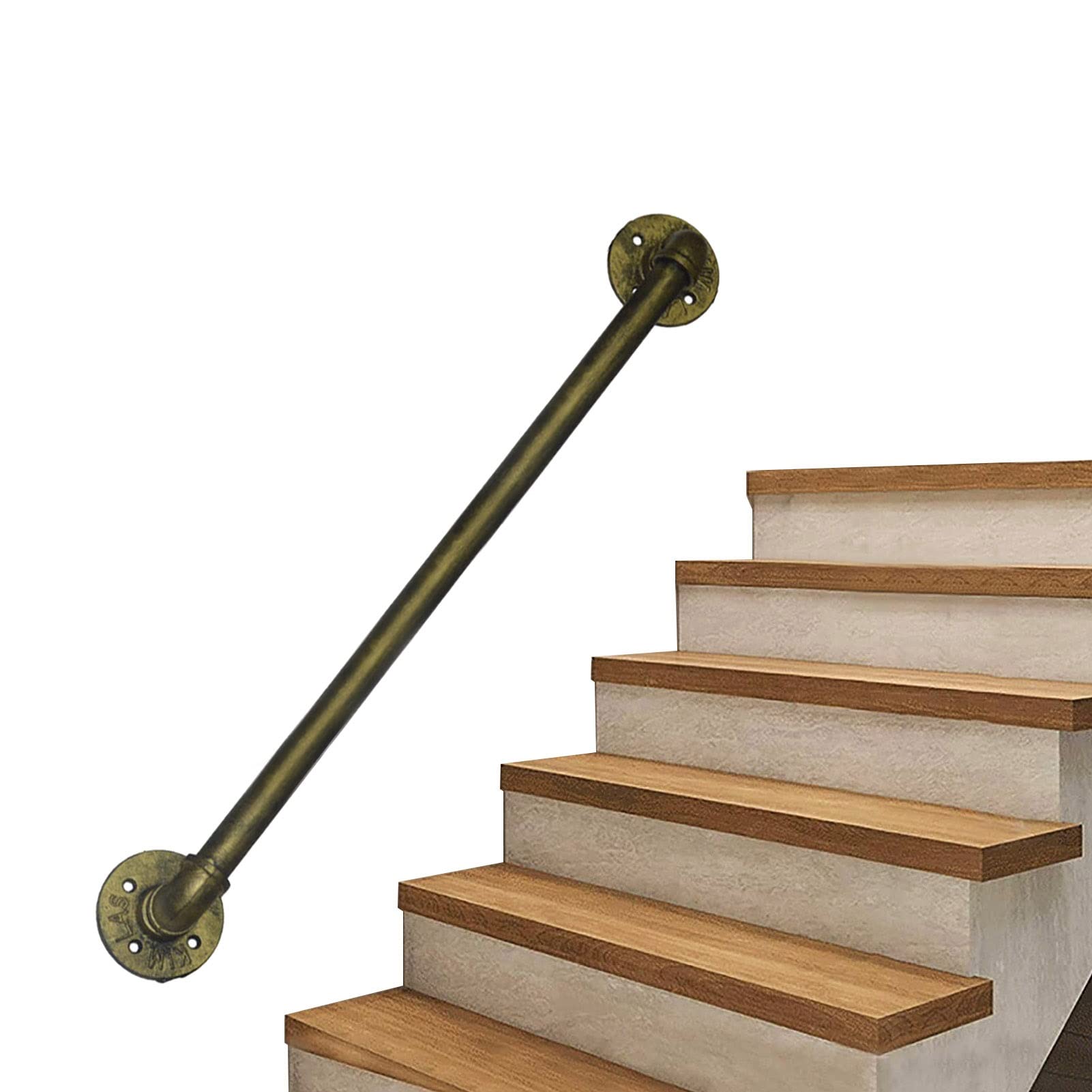 Rampe d'escalier pour rampes intérieures extérieures avec support mural 120cm