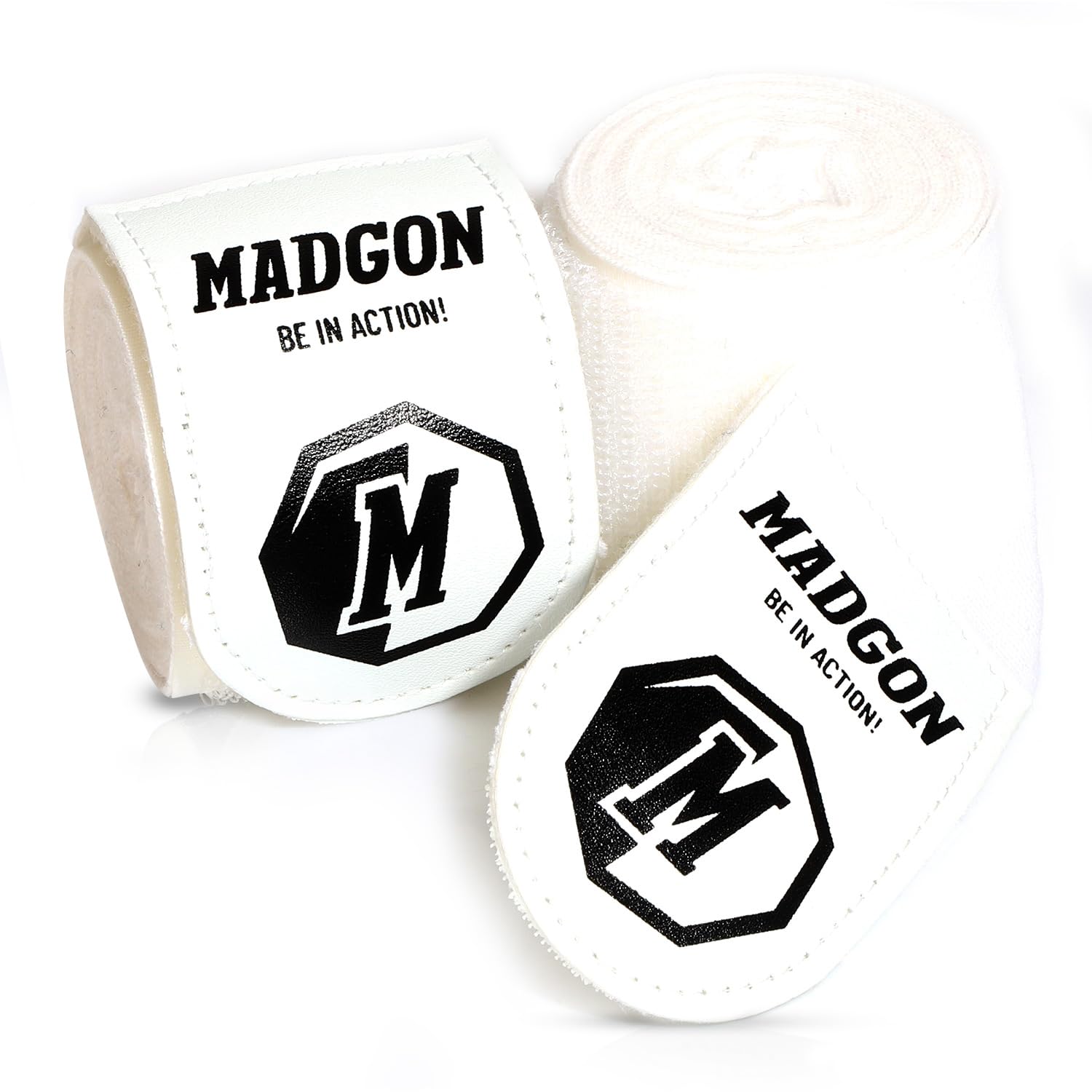 MADGON Boxbandagen mit Daumenschlaufe & starkem Klett | Box Bandage in 3 m / 3,8 m / 4,5 m – ideal für Boxen, MMA, Kickboxen, Training & Sparring | 2er Set