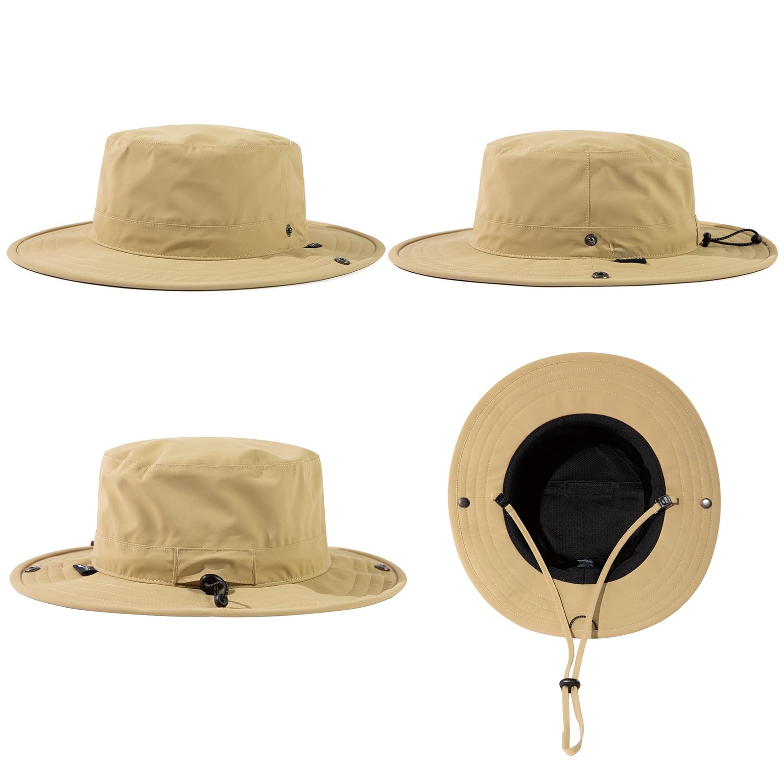 TOP-EX XL/XXL SPF 50 Sombrero de sol para hombre, sombrero de cubo para mujer, con ala ancha, impermeable, protección solar, sombrero de pescador, sombrero de lluvia, sombrero de senderismo, plegable