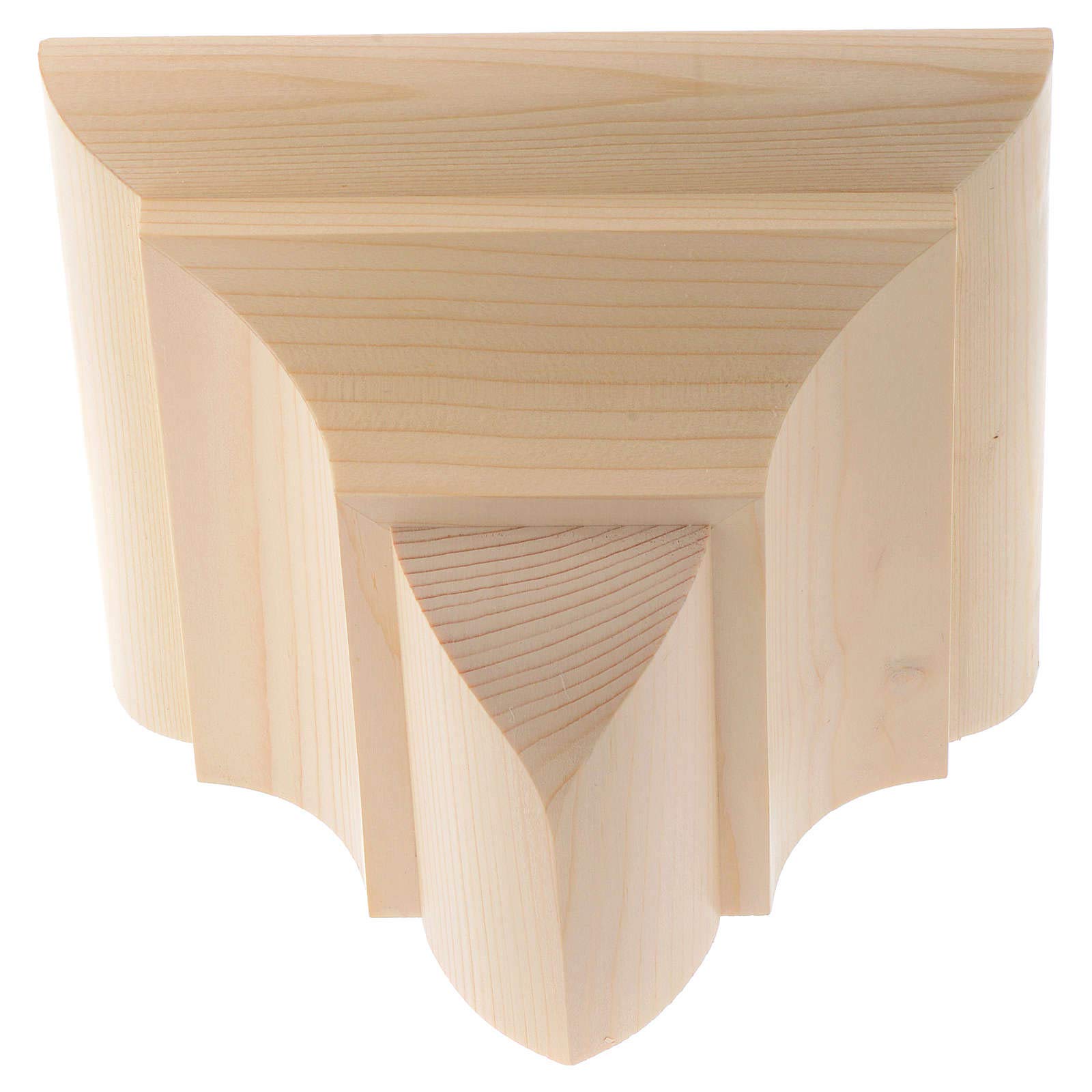 Holyart Ménsula Pared gótica de Madera Valgardena Encerada, 13 x 15 cm (5.12 x 5.91 Inc.)