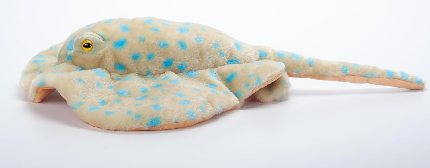The Petting Zoo Blue Spotted Ray Stuffed Animal Plushie, Gifts for Kids, Wild Onez Ocean Animals, Stingray Plush Toy 22 inches from Tip of Tail to Head