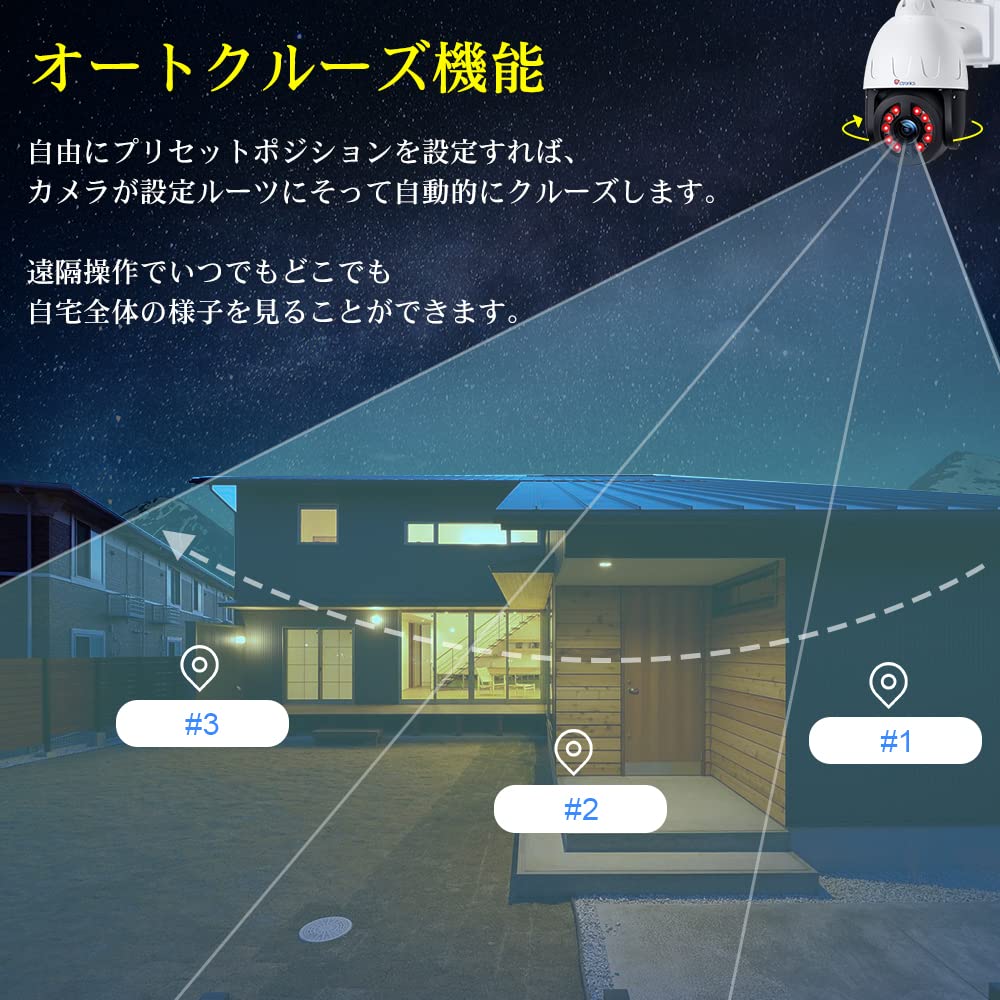 【SONY センサーが内蔵、滑らかで安定的な映像】Ctronics 295C-B Amazon.co.jp: 【4K・16光学ズーム】Ctronics 防犯カメラ 屋外 800万