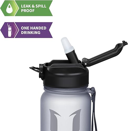 Miniatura 3 de Super Sparrow Sports Water Bottle with Straw - 25 oz32 oz - Non-Toxic BPA Free & Eco-Friendly Tritan Co-Polyester Plastic Water Bottle - Leak Proof