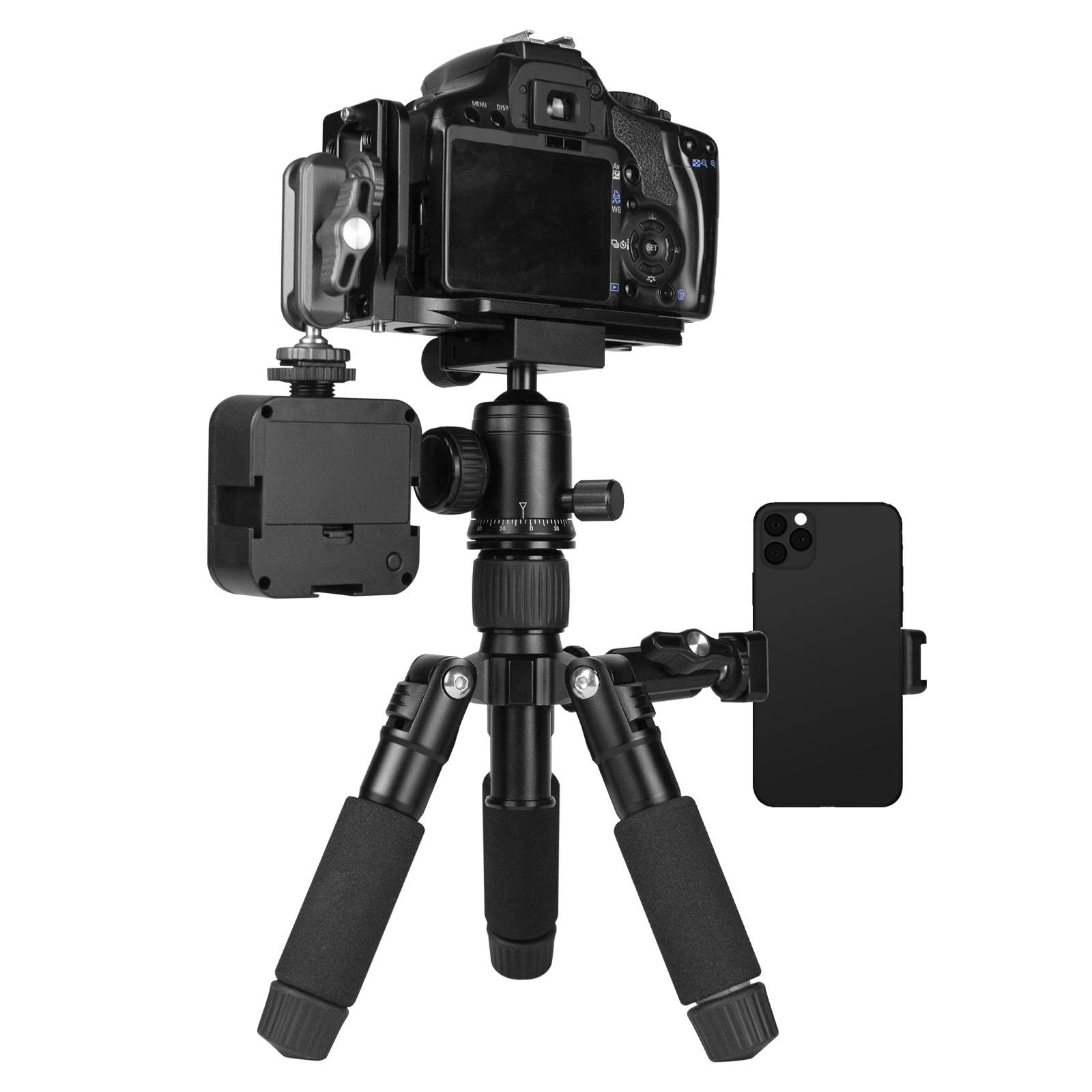 Amazon | 1/4膨張穴のネジを備えた写真群ダブルソケット180°垂直と360