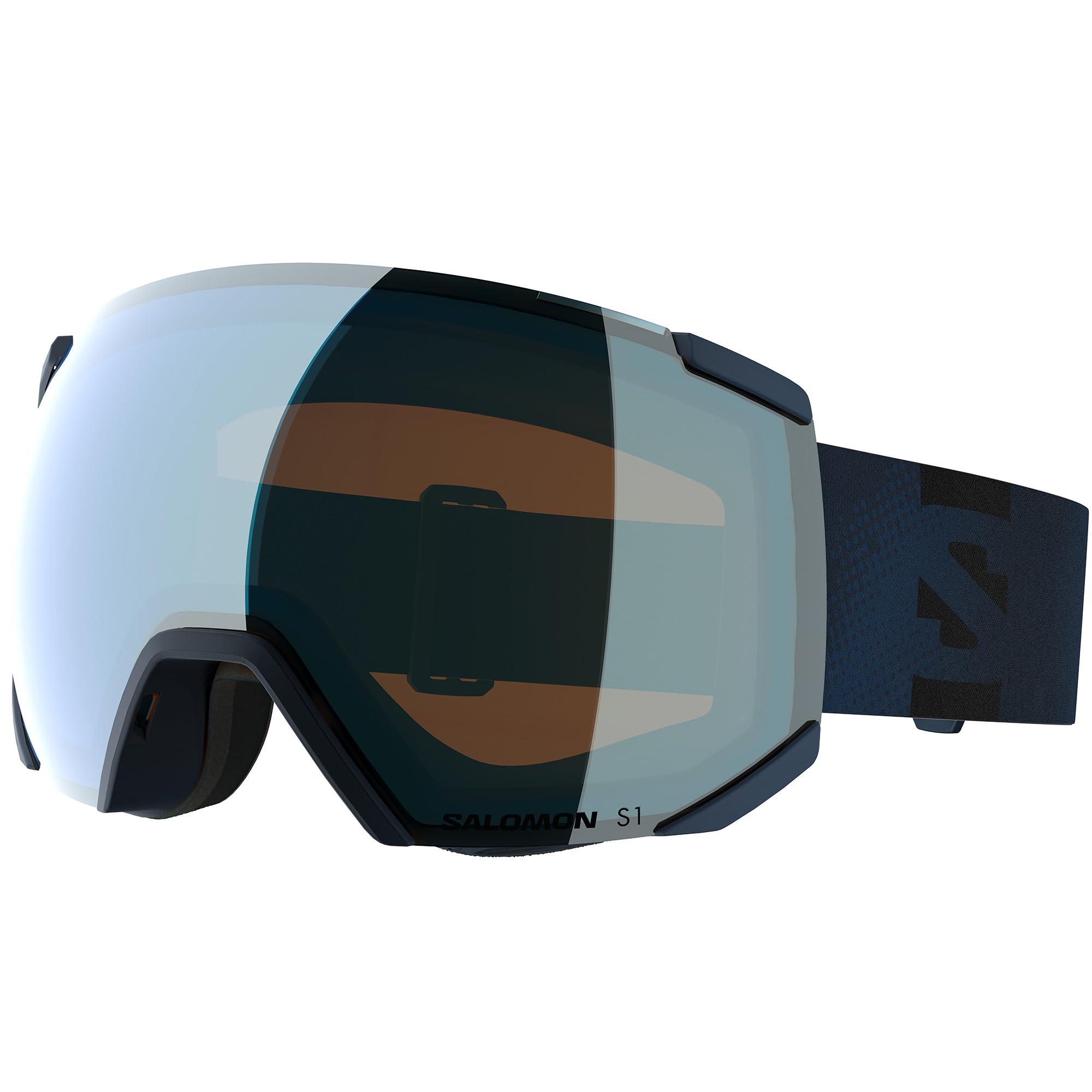 Salomon RADIUM ML Goggles, Unisex Anti-Fog Ski Goggles for Trail Running and Mountain Adventures Dress Blue/LightBlue - Image 3