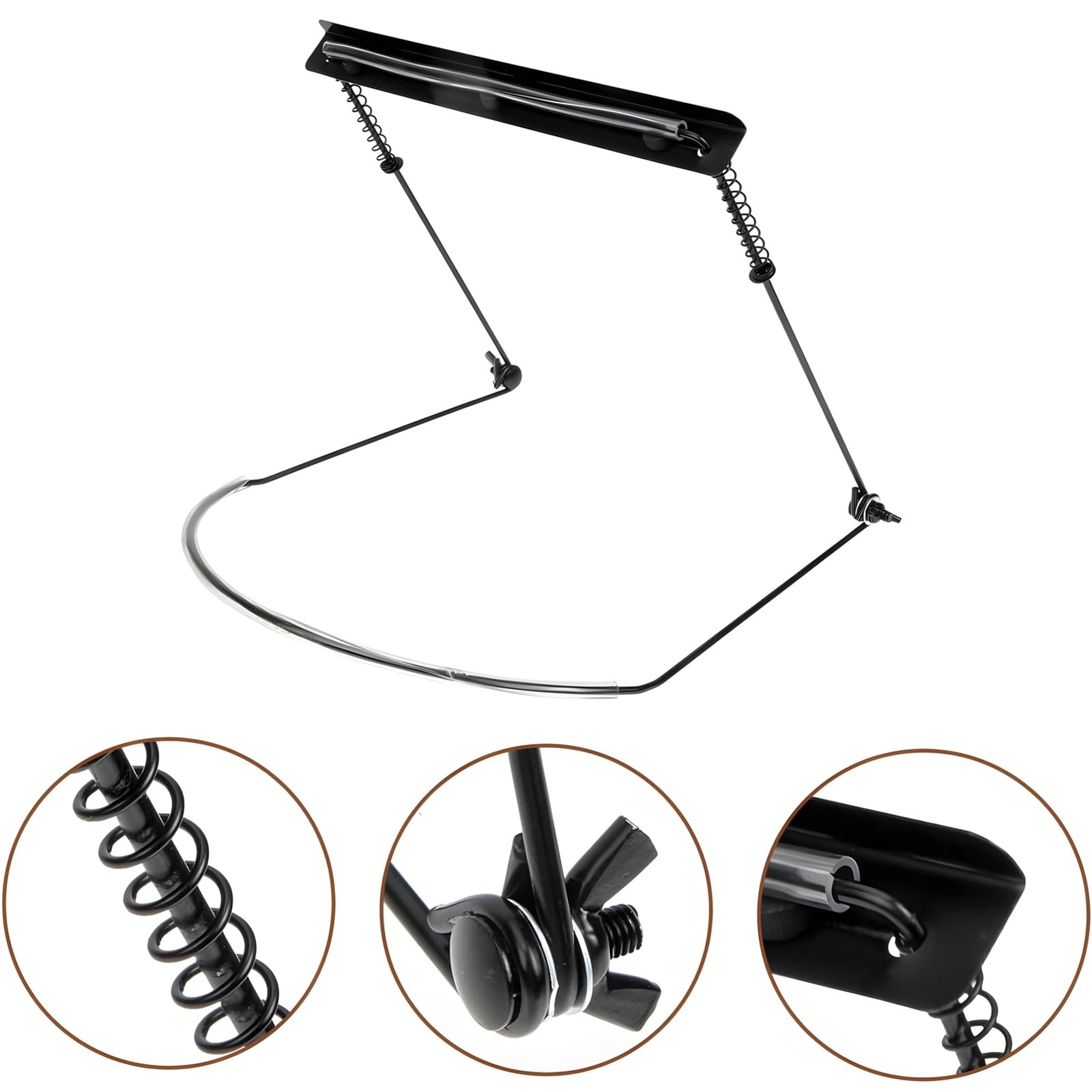 Supporto Per Armonica A Bocca - Regolabile, Per Armonica 24 Fori - Oro, Argento O Nero - Foto 5