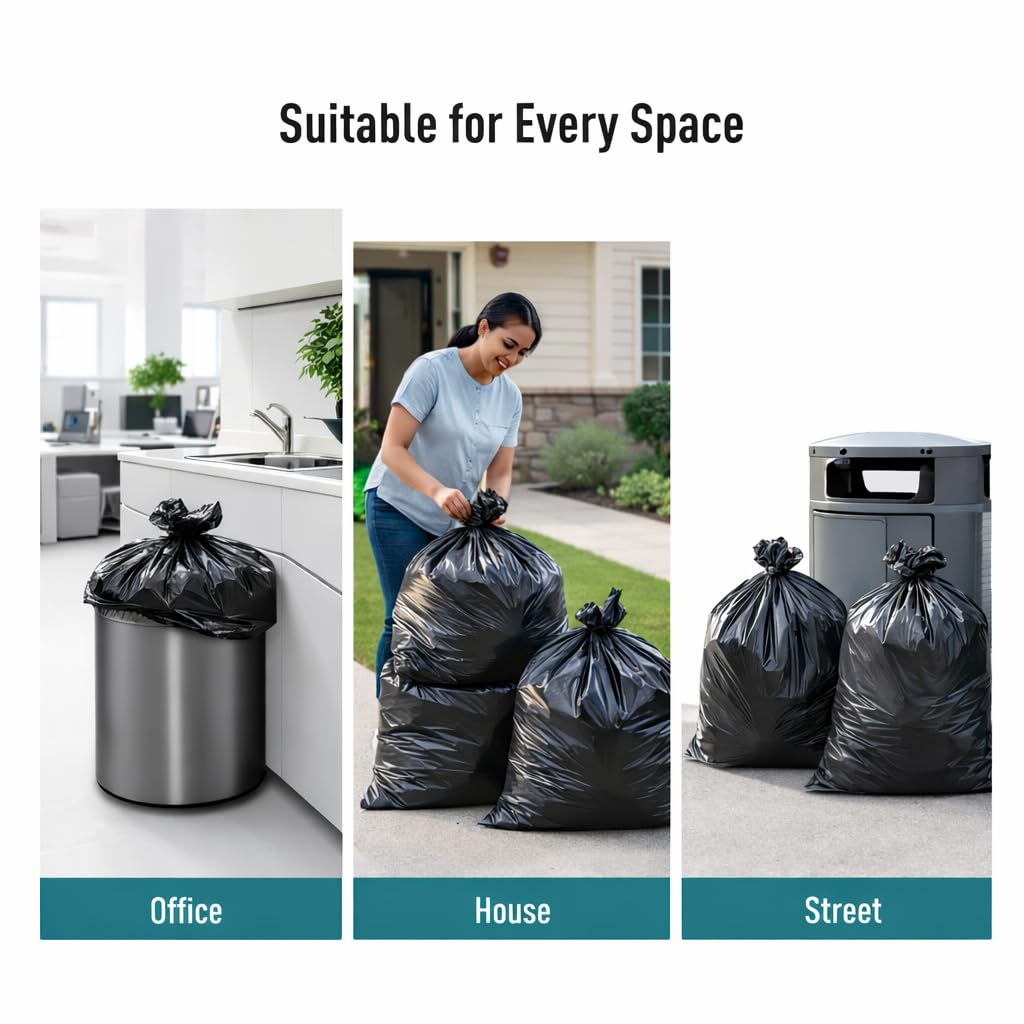 Jumbo Garbage Bags - Heavy Duty & Leak Proof -5