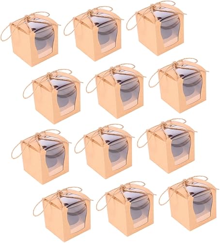 Miniatura 7 de NOLITOY Caja de pastel de 48 piezas Cajas de regalo de galletas Cajas de brownie para tartas pequeñas Cajas de postre Cajas de galletas de Navidad