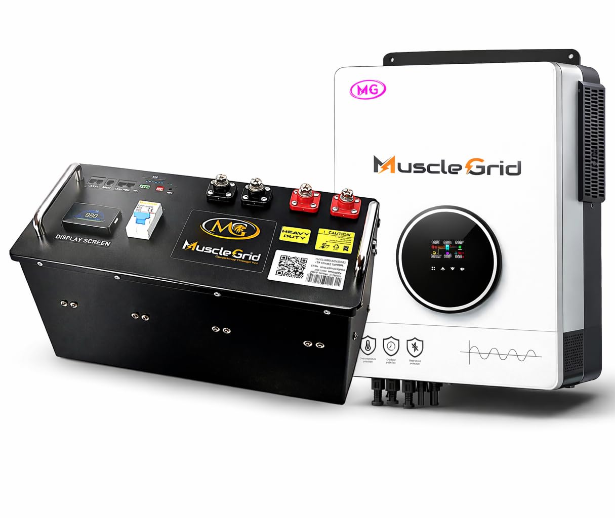 MuscleGrid� 10.2KW Heavy Duty Solar Hybrid Inverter and 120AH 48V Smart Lithium Battery Combo
