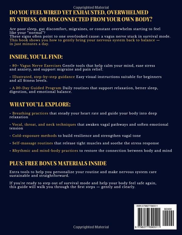 The Vagus Nerve Reset Book: Therapy Workbook with 80+ Stimulation Exercises to Activate Healing Power , Calm Pain & Anxiety Relief | 30 Day Nervous System Regulation Program for Holistic Wellness - Image 2
