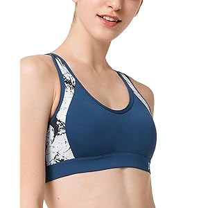 Yvette Damen Sport BH Starker Halt Große Größen Gekreuzt Rücken Bügellos für Laufen Joggen Yoga Fitness, Schwarz, Gr.- 90D
