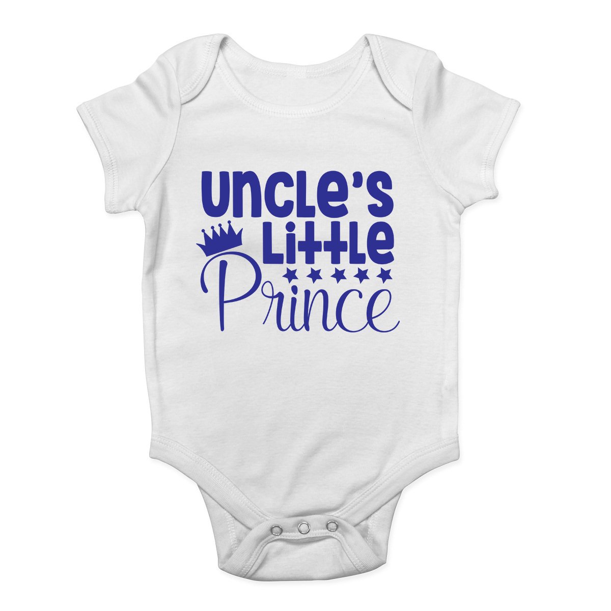 Shopagift Uncles Little Prince Cute Blue Boys Baby Vest Bodysuit