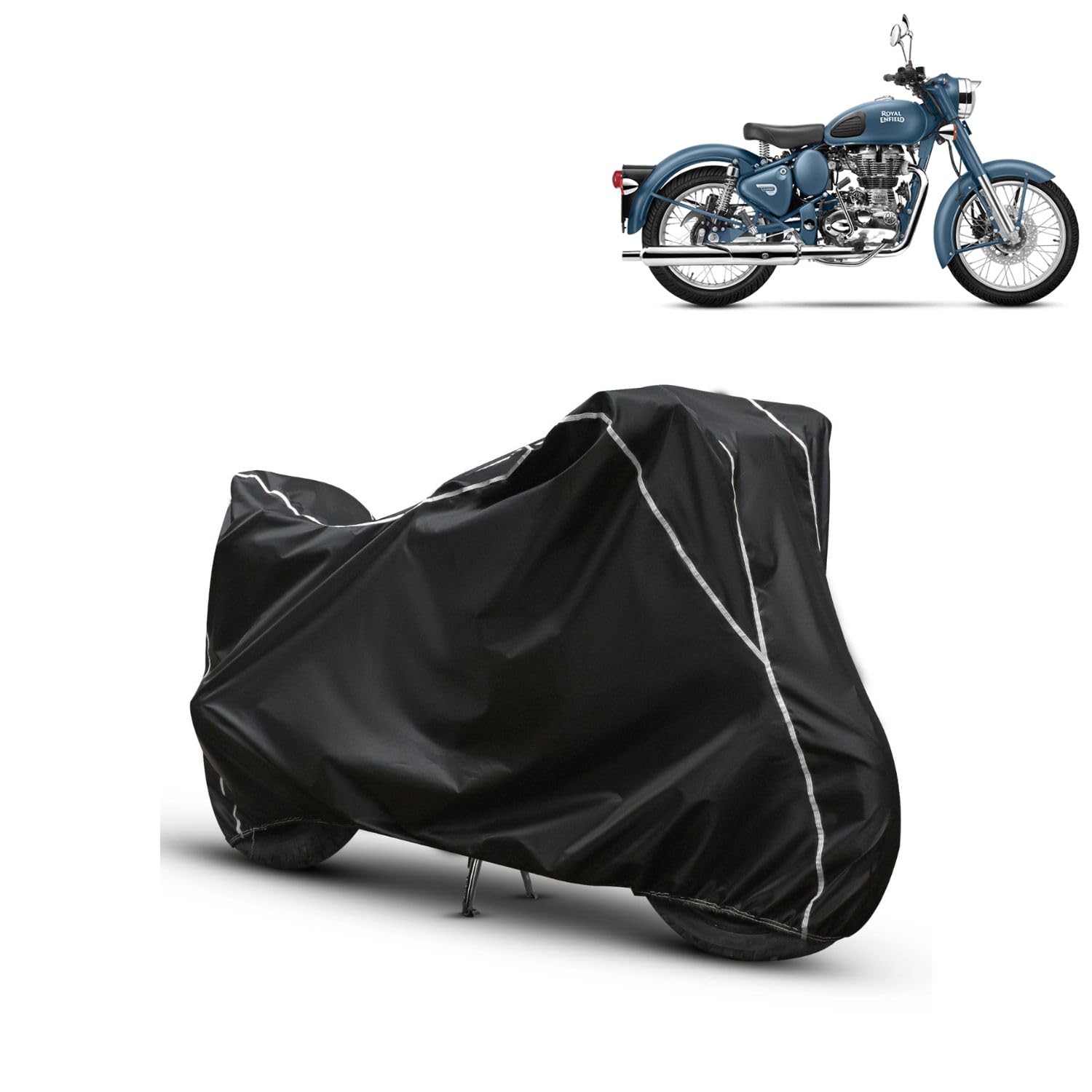 See full amazon price history chart for NG AUTO FRONT Water Resistant Bike Cover for RE Classic 500 with All Weather Protection Bike Body Cover Olive Green with White Piping NG AUTO FRONT Water Resistant Bike Cover for RE Classic 500 with All Weather Protection Bike Body Cover Olive Green with White Piping (B0DBHP3RZN) Amazon Price History, Amazon Price Tracker