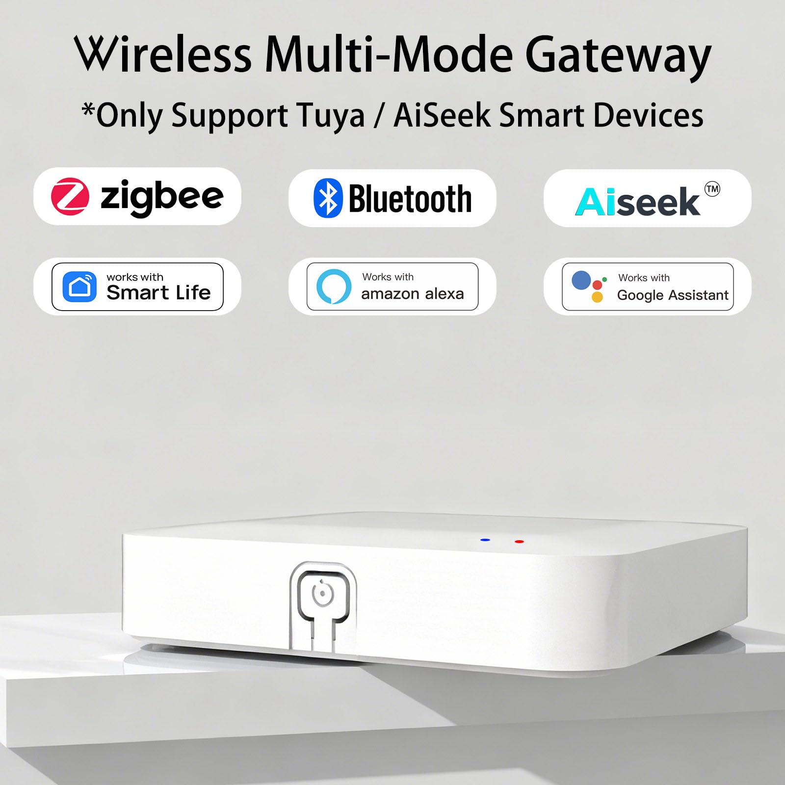 Tuya ZigBee Hub 3.0/passerelle filaire, télécommande WiFi Smart Home, fonctionne avec l'appareil intelligent Tuya ZigBee, blanc