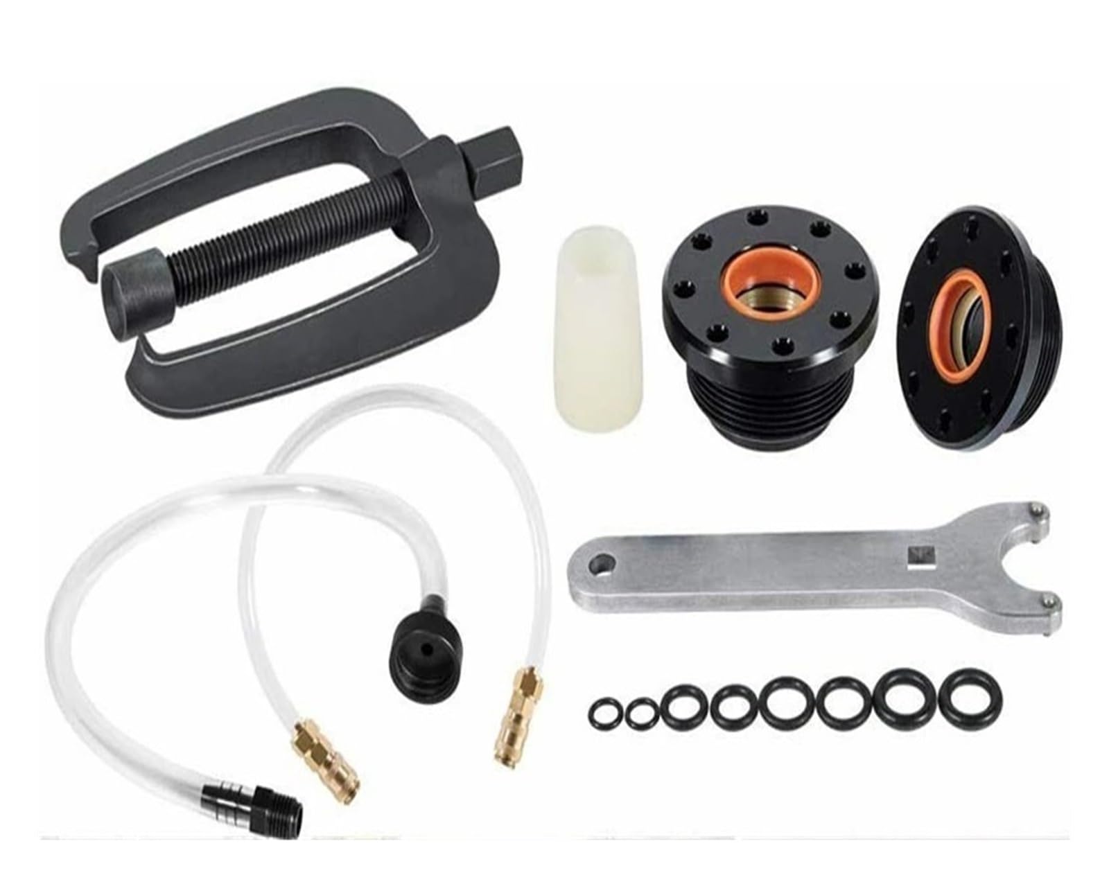 Zestaw do odpowietrzania narzędzi morskich. Ściągacz wspornika hydraulicznego układu kierowniczego i zestaw uszczelek cylindrów. Pasują akcesoriów łodzi Ergonomiczny izolowany uchwyt(Wit)