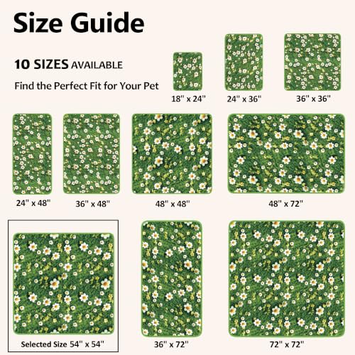 Image of Washable Pee Pads for Dogs, Reusable Puppy Potty Training Pads, Ultra-Absorbent Thick Waterproof Leak-Proof Non-Slip Pads & Mat for Crate, Playpen, Floor, Whelping & Housebreaking , 2 Pack 54 inchx54 inch