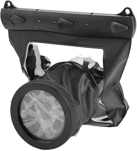 Miniatura 2 de Caja impermeable de la carcasa de la cámara 65.6 ft Bolsa protectora submarina para Canon para Nikon DSLR SLR cámara sin espejo (negro)