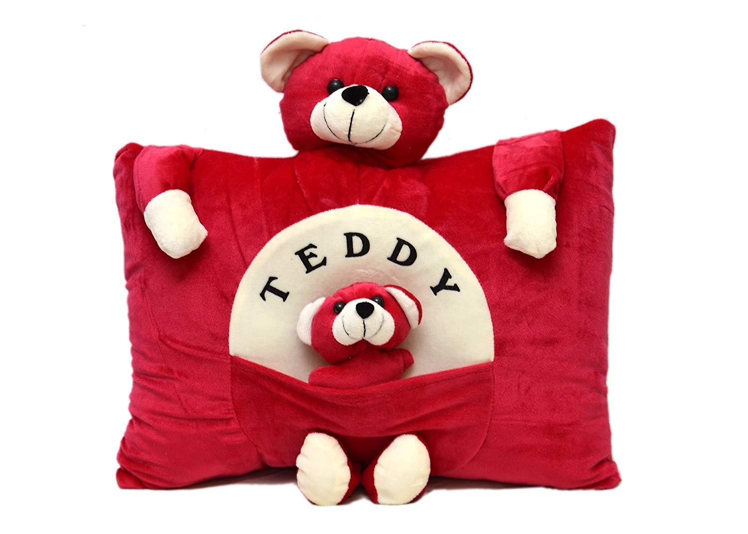 Jassi Toys Teddy Bear Pillow Stuffed Soft Plush Soft Toy Kids/Baby Cushion(RED) (B07K6FCWBL) Amazon Price History, Amazon Price Tracker