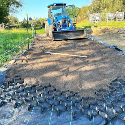 HDPE Soil Stabilizer Geocell Grid - Erosion Control Mesh for Slurry Soil, Gravel Stabilizer for Driveways, Walkways, Steep Hills, Landscaping Solutions