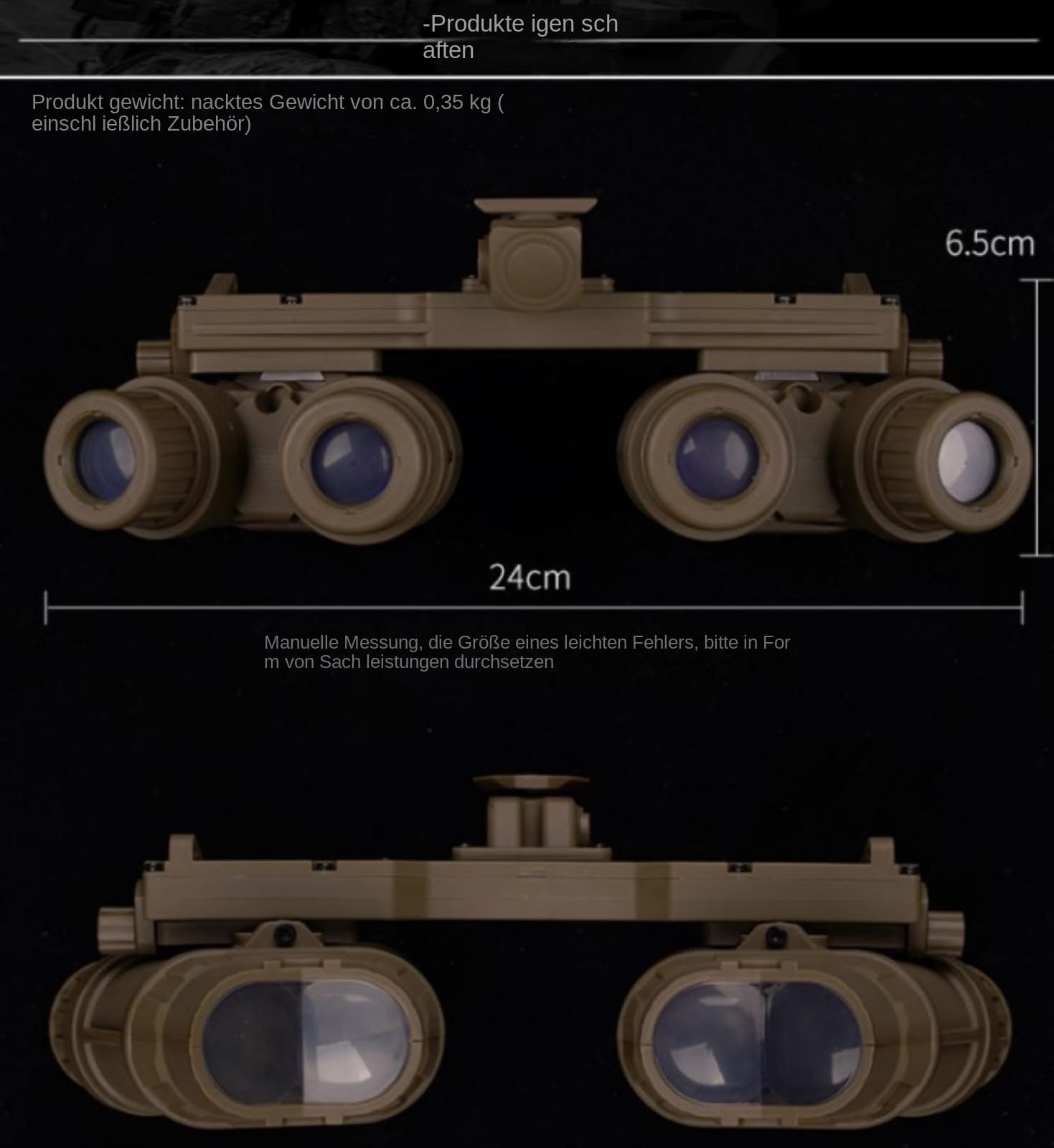 Modèle de lunette de visée tactique Airsoft, casque de nuit avec compartiment à piles factice, véritable casque tactique CS, équipé d'accessoires de visée nocturne à quatre yeux pour les tournages de