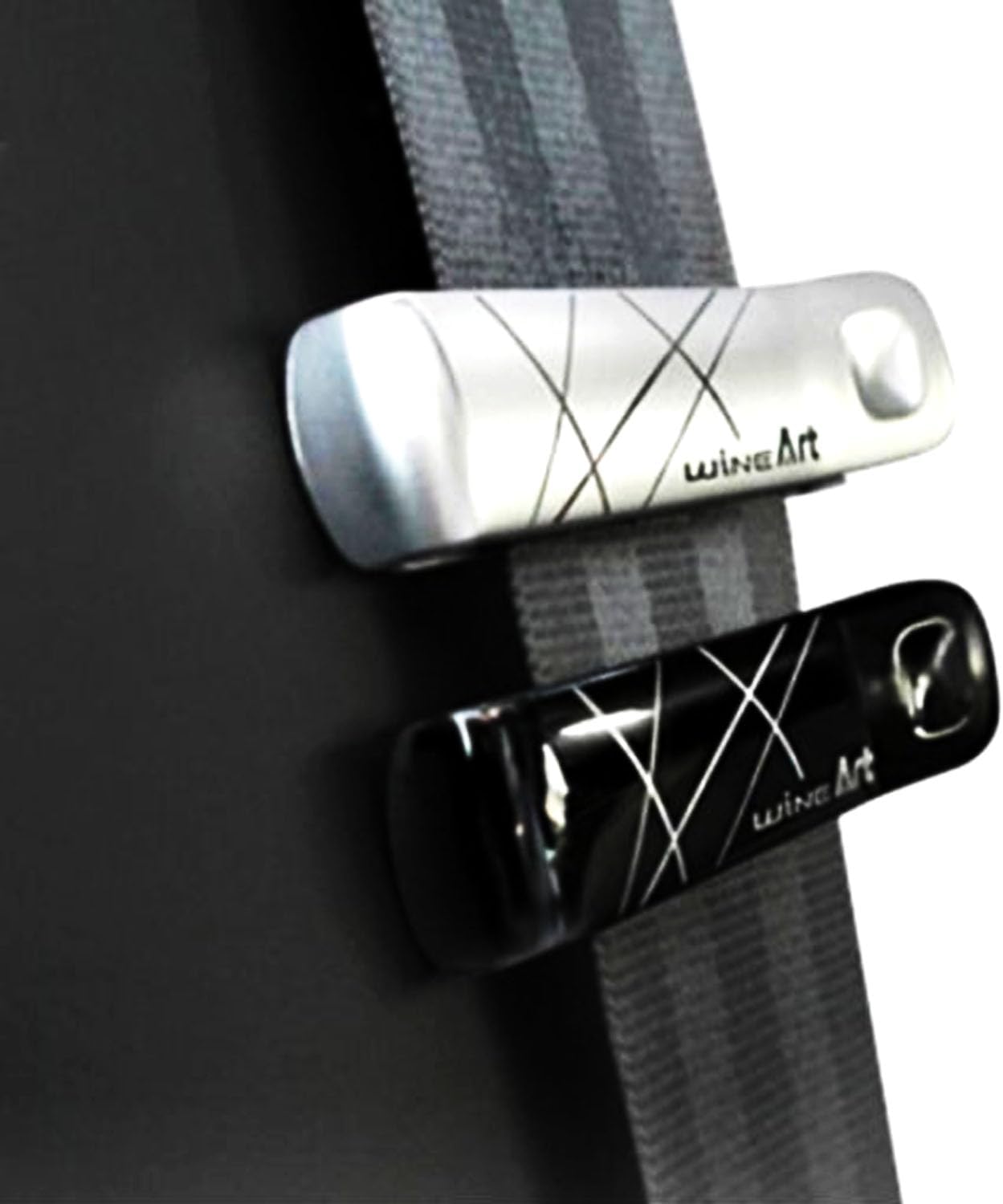 DEAD SKIN Clip-On Comfort, Vehicle Accessory for Strap Pressure Relief, Adjustable Fit Pad for Daily and Long Riding, Lightweight, Non-Slip_Silver (2pcs)