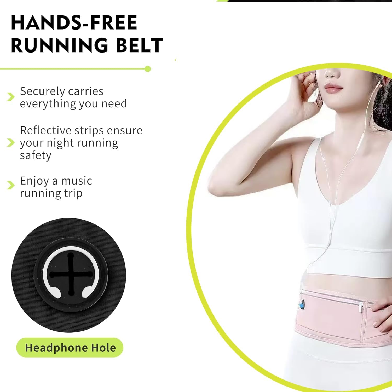 Running Belt Fanny Pack for Women,Water Resistant Large Capacity Waist Pack for iPhone 16 15 14 13 Samsung,Lightweight Running Phone Holder,Slim Money Belt Running Pouch for Hiking Outdoor Pink - Image 3