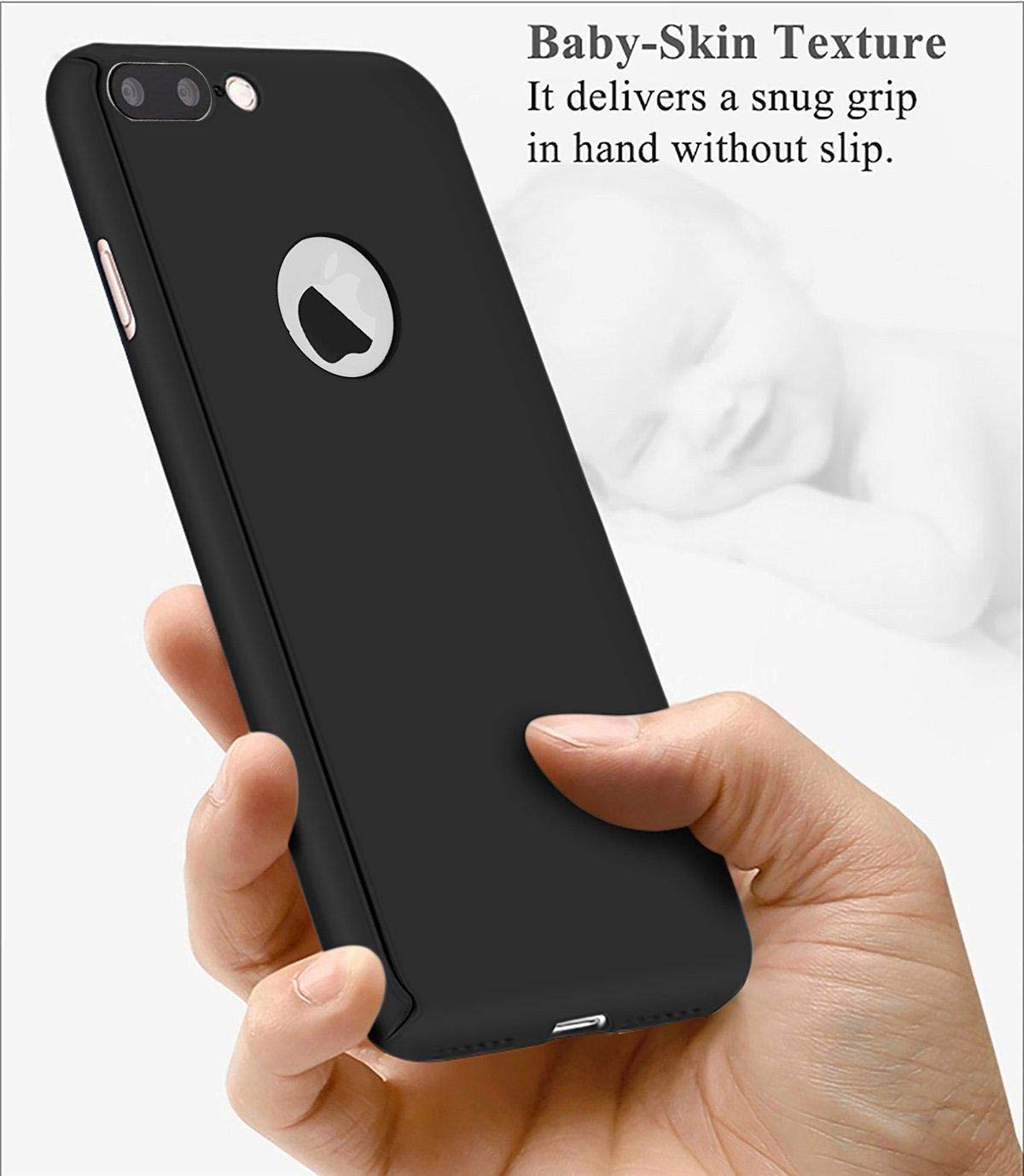 Telecomunit 360 Degree Hard Slim Lightweight Case With Screen Guard For Apple Iphone 7 Plus Black Buy Online At Best Price In Egypt Souq Is Now Amazon Eg