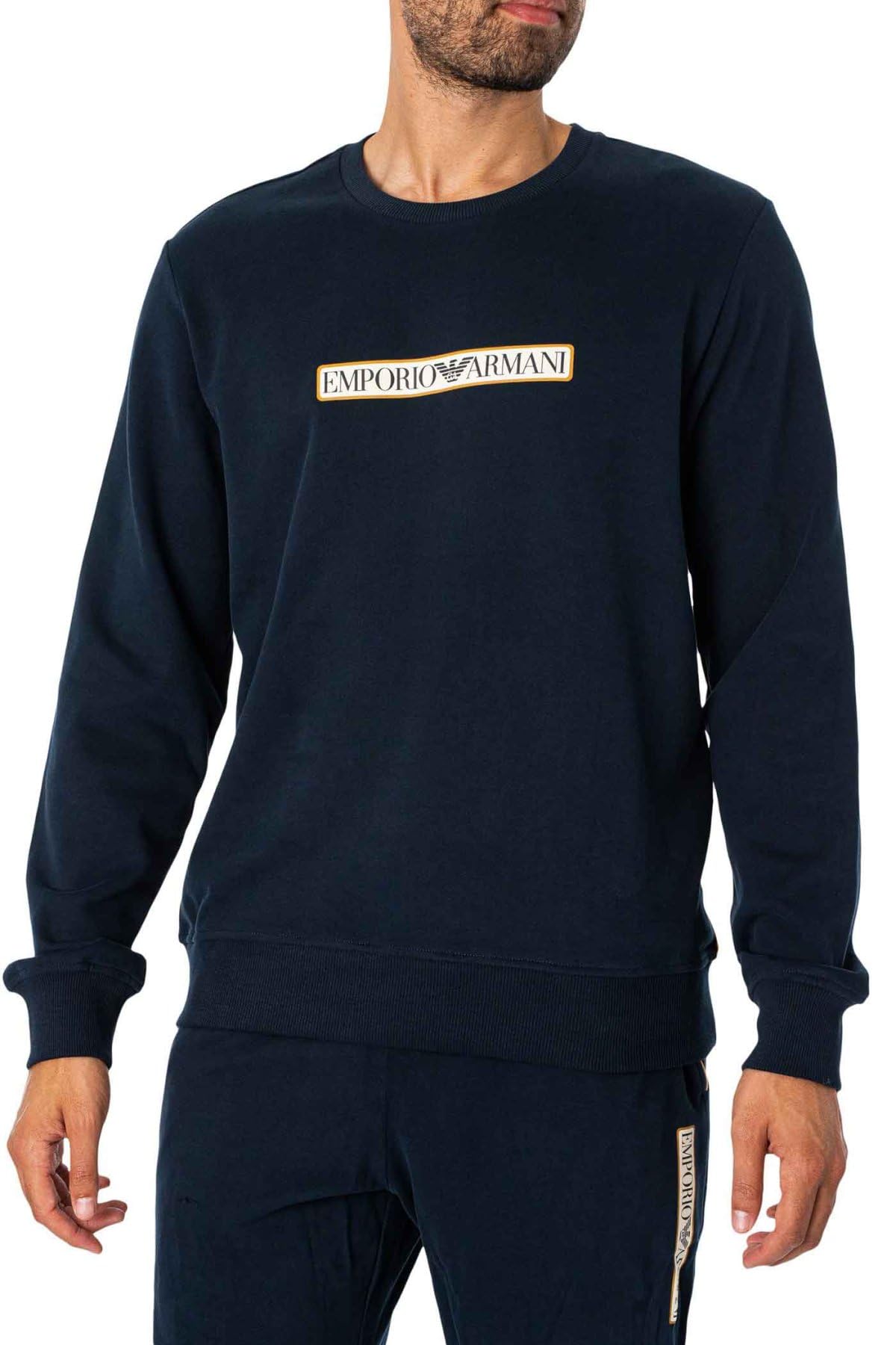 Emporio Armanimens Brushed Terry Crew Neck Sweater Sweatshirt