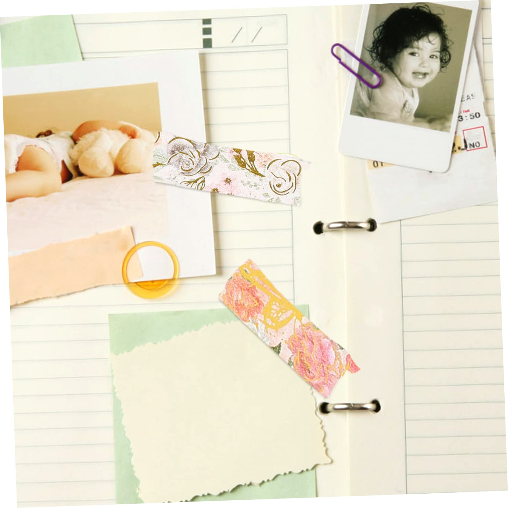STOBOK 54rollen Washi Tape Mit Goldprägung Und Blumenmuster Dekorative Klebebänder Für Scrapbooking Tagebuch Und Kreative Bastelprojekte Vielseitige Verwendungsmöglichkeiten