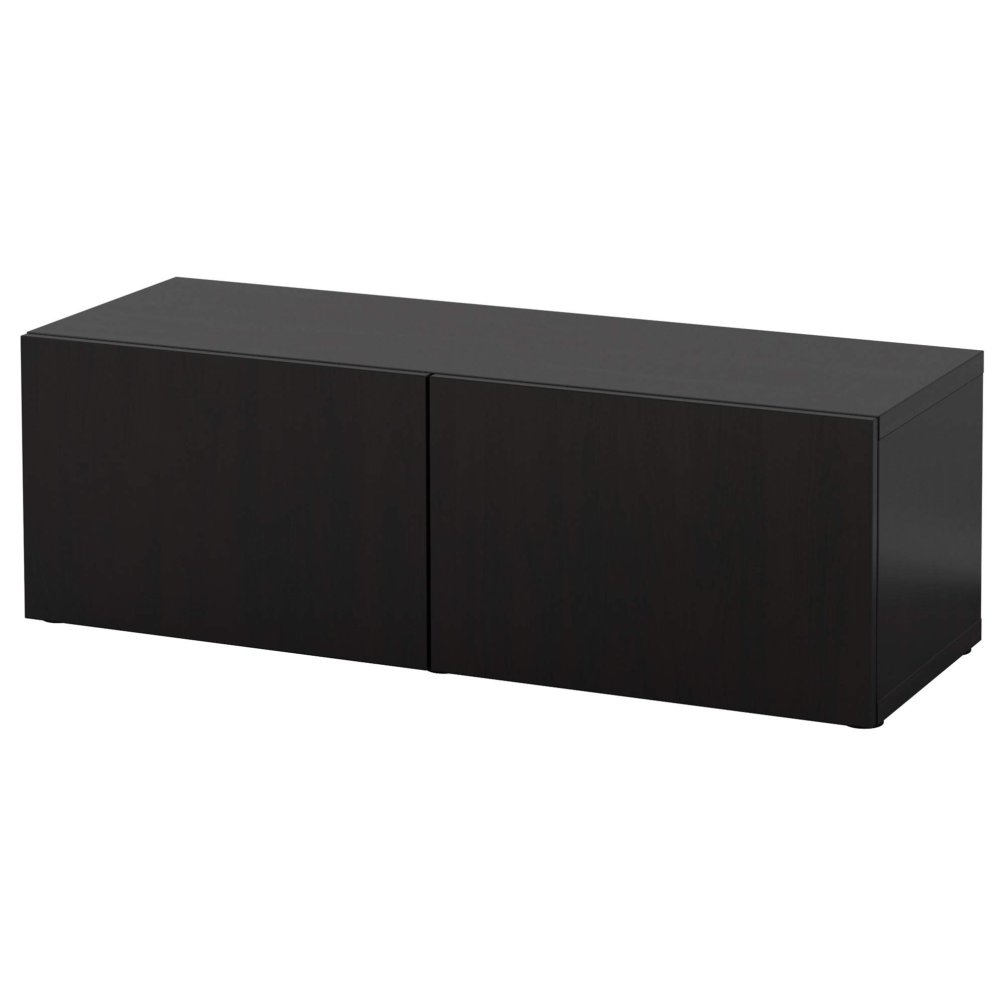 Étagère avec portes noir-brun ProTuning BESTÅ meuble de rangement de salon 120x42x38 cm