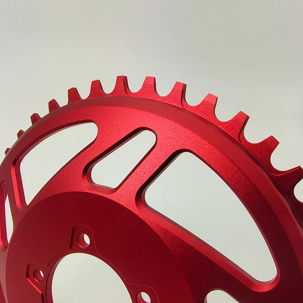 42T Kettenblatt-Offset-Korrektur für Bafang E-for Fahrrad, Aluminiumlegierung Ritzel mit präziser Passform, Rot